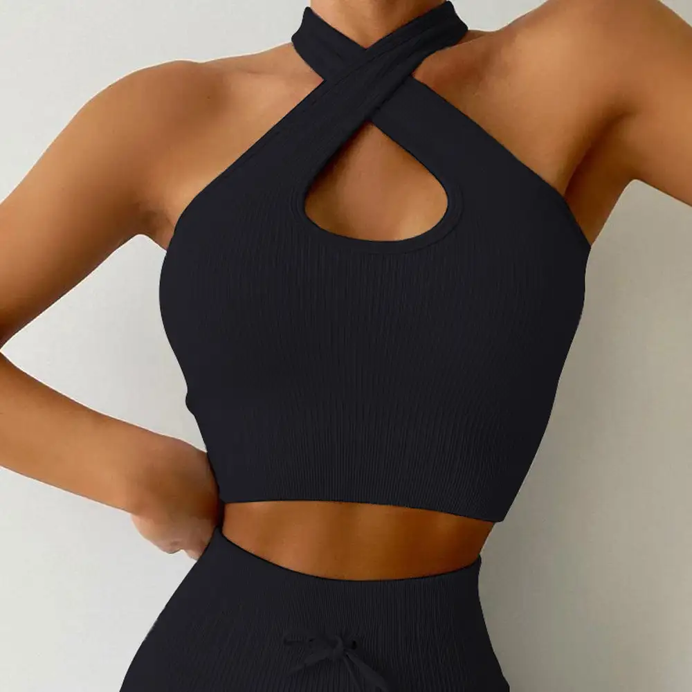 Cross-Back Sports Vest Bra