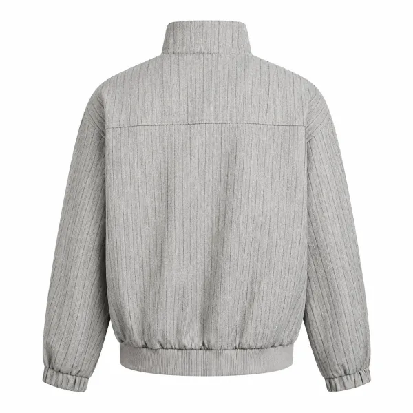 Pinstripe Utility Zip Jacket