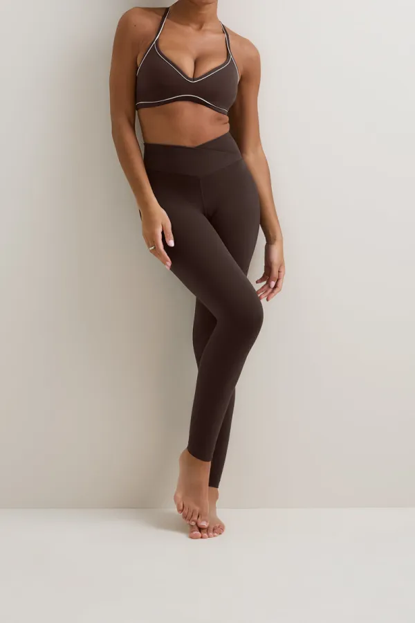 Comfort Fit Wrap Waist High Rise Leggings