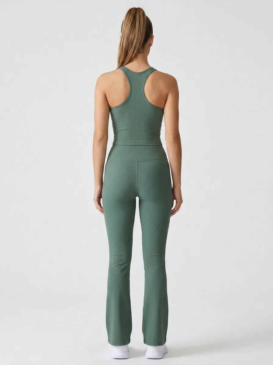 Training Sport-Look Women's Tank Top Flare Pants Active Set