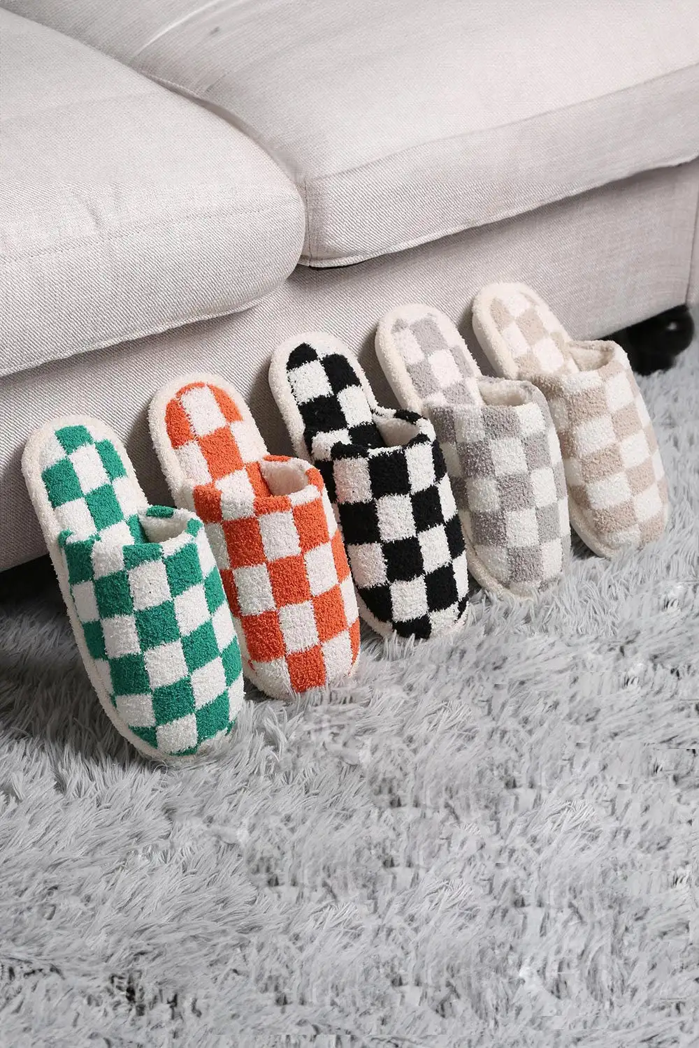 Checkerboard Women's Casual Slippers