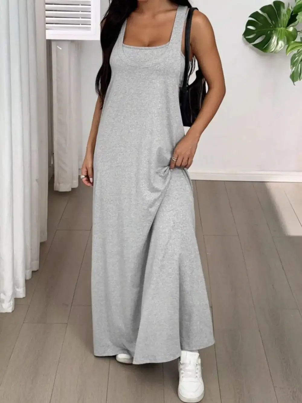 Scoop Neck Cami And Maxi Dress Set
