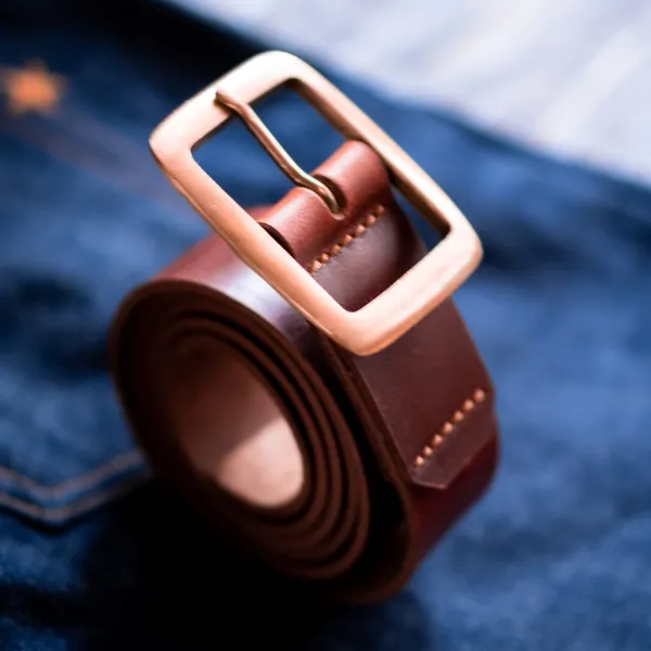 Double Buckle Leather Belt
