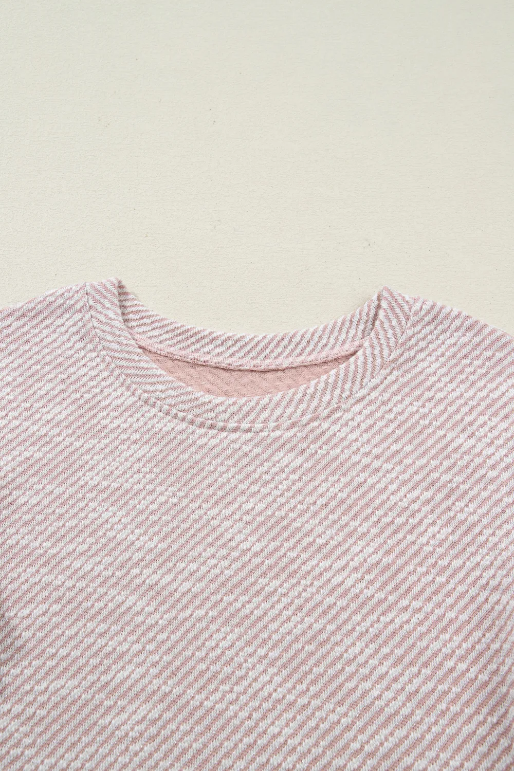 Light Pink Twilled Print Lace Blouse