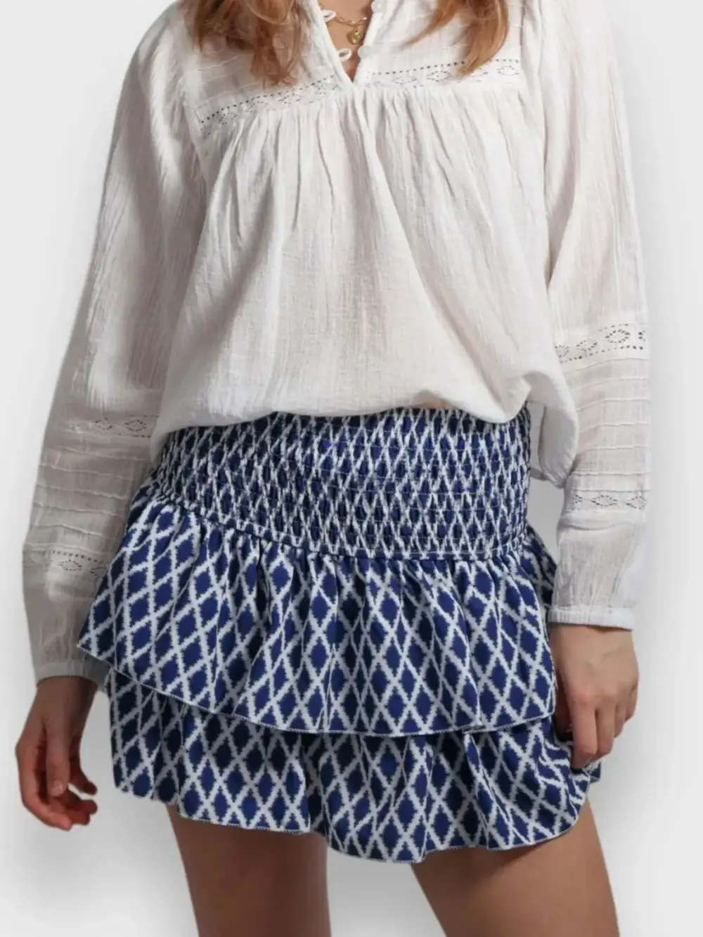 Tidy Ruched Smocked Skirt