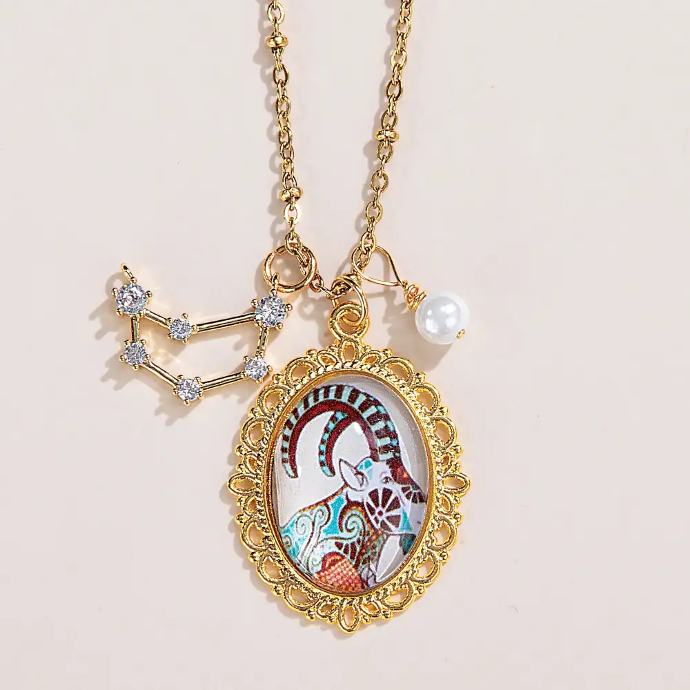Polished Pearl Cabochon Heart Pendant Necklace