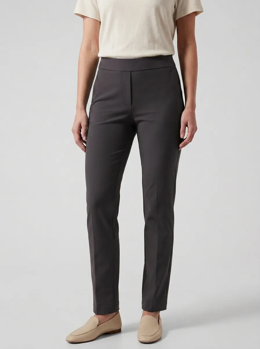 Minimal Mid-Rise Women's Stretch Mid-Rise Pants