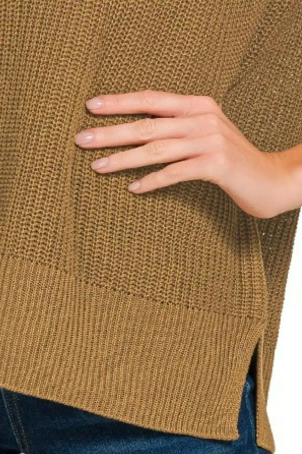 Crew Neck Ribbed Oversized Sweater