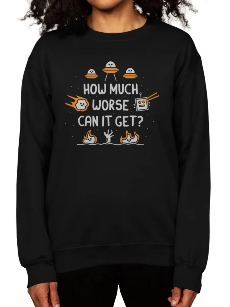 UFO and Robot Round Neck Sweatshirt
