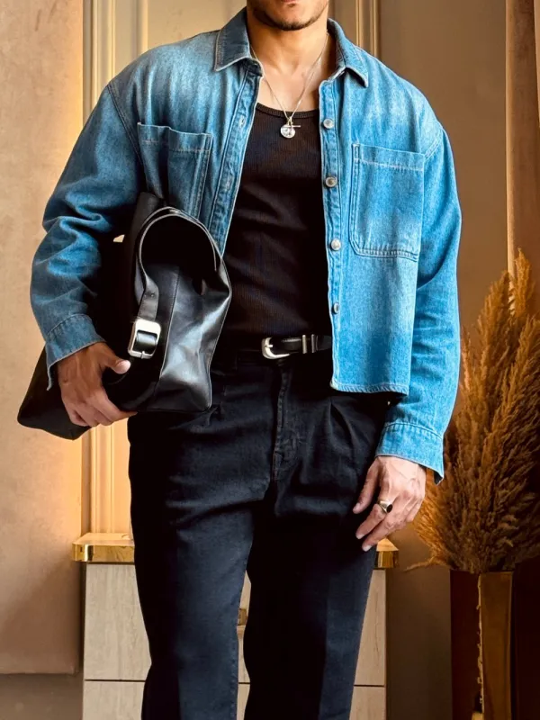 Straight-Leg Tailored Pleated Jeans