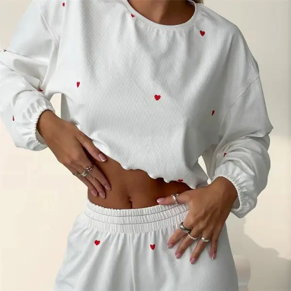 Long Sleeve Print Breathable Set