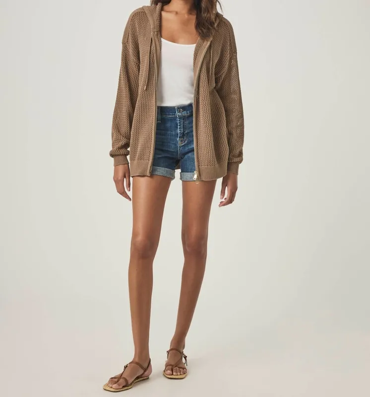 Layered Zip Sweater Hoodie
