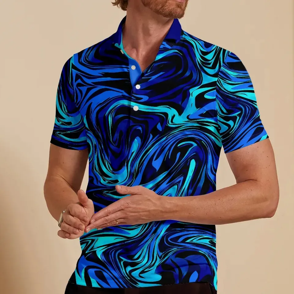 Versatile Performance Short Sleeve Button Up Polo Shirt