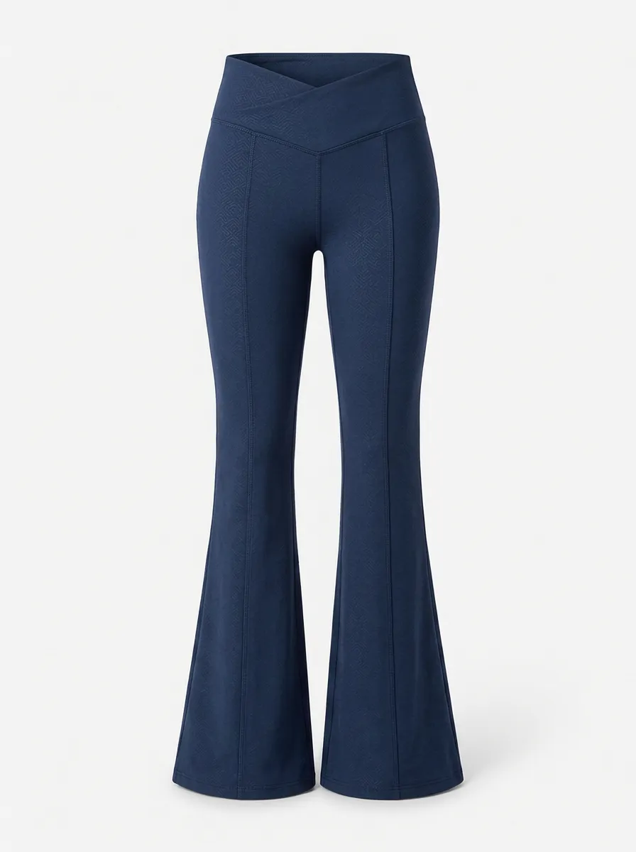 Women's Studio Geometric Pattern Printed Flare Leggings