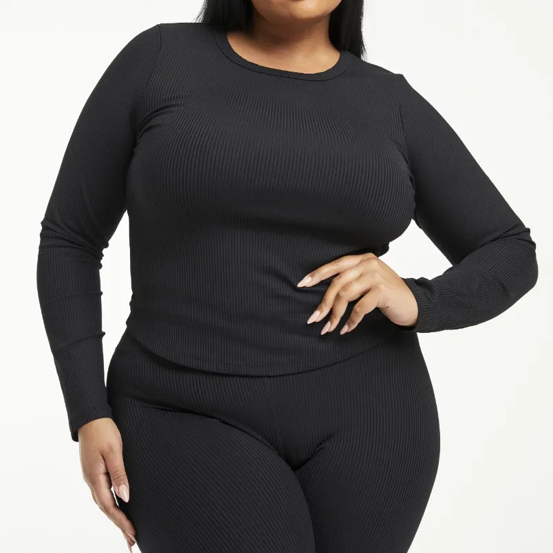 Ribbed Everyday Long-Sleeve Top