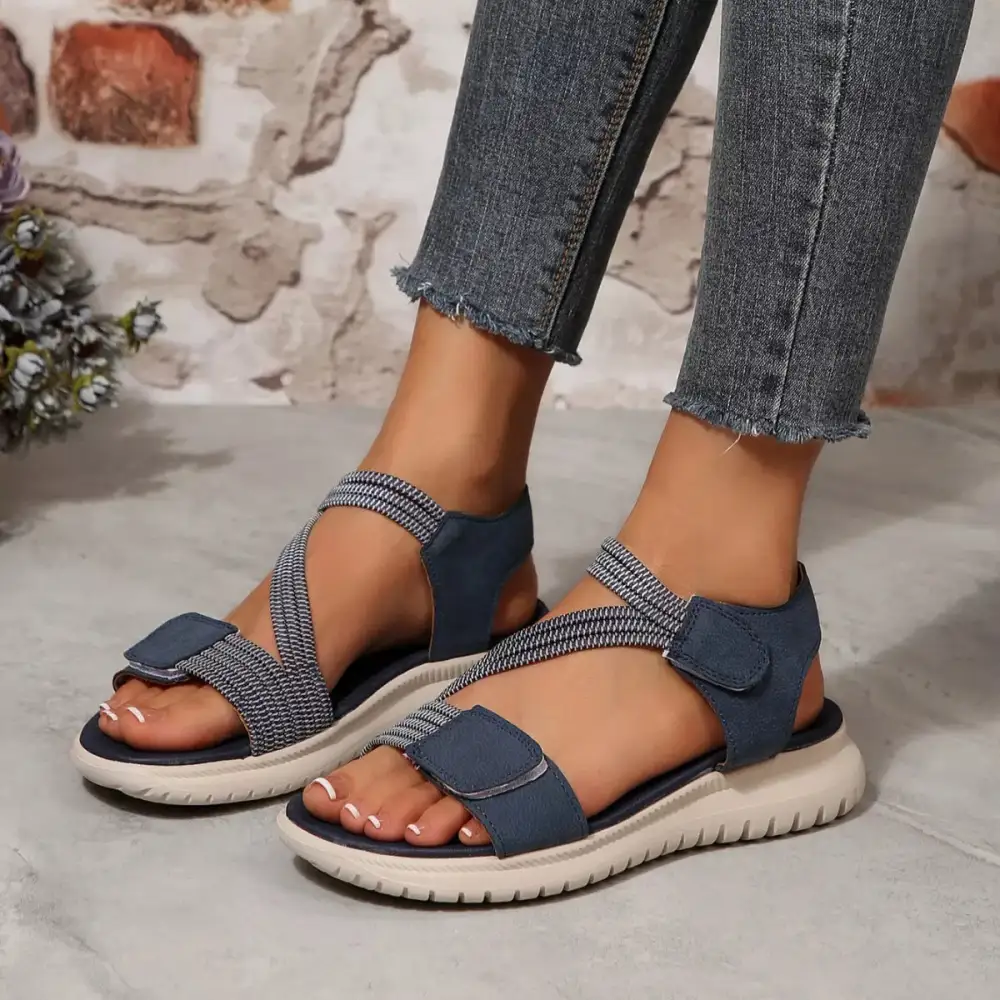 Lounge Open Toe Wedge Sandals