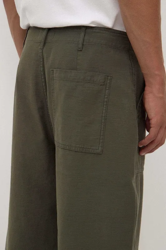 Moss Barrel Leg Utility Pants