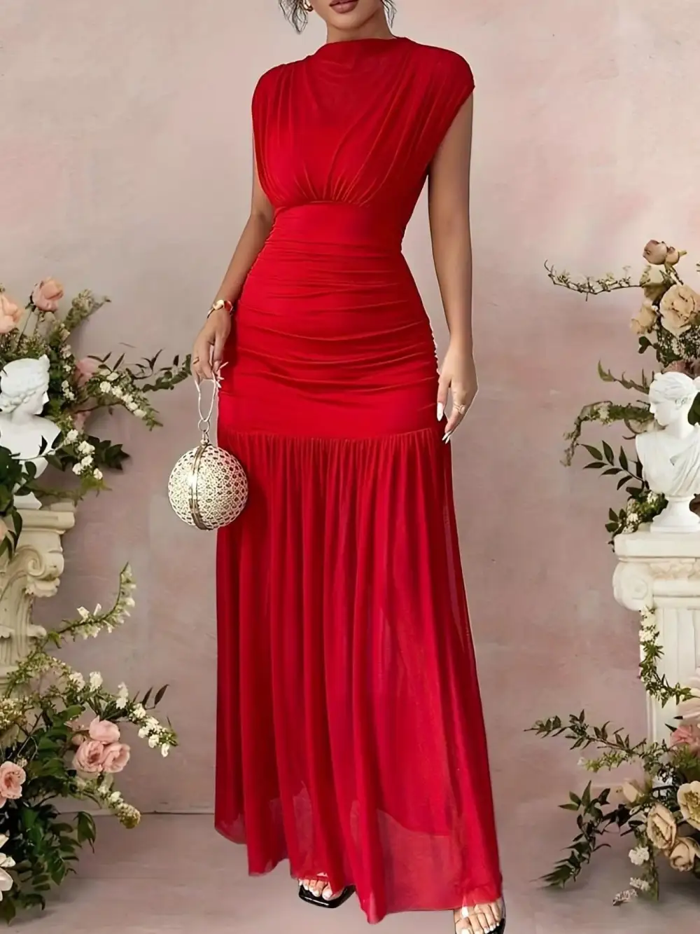 Soft Touch Ruched Maxi Dress