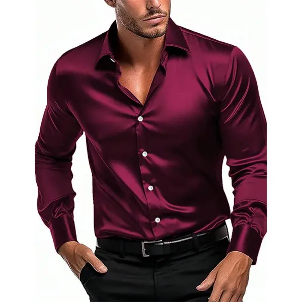 Open Collar Camp Woven Shirt