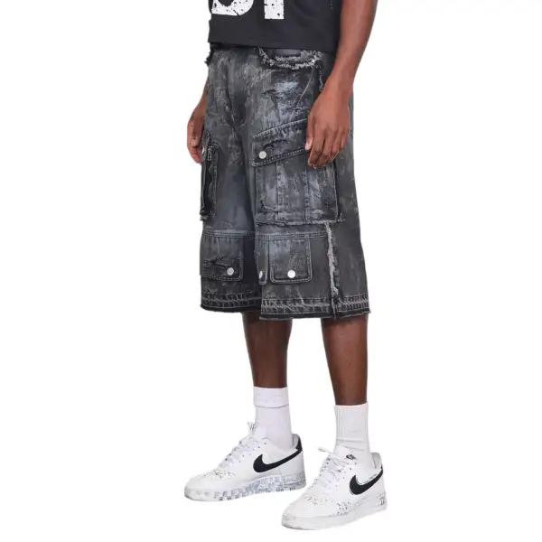 Men's Fleece Denim Shorts