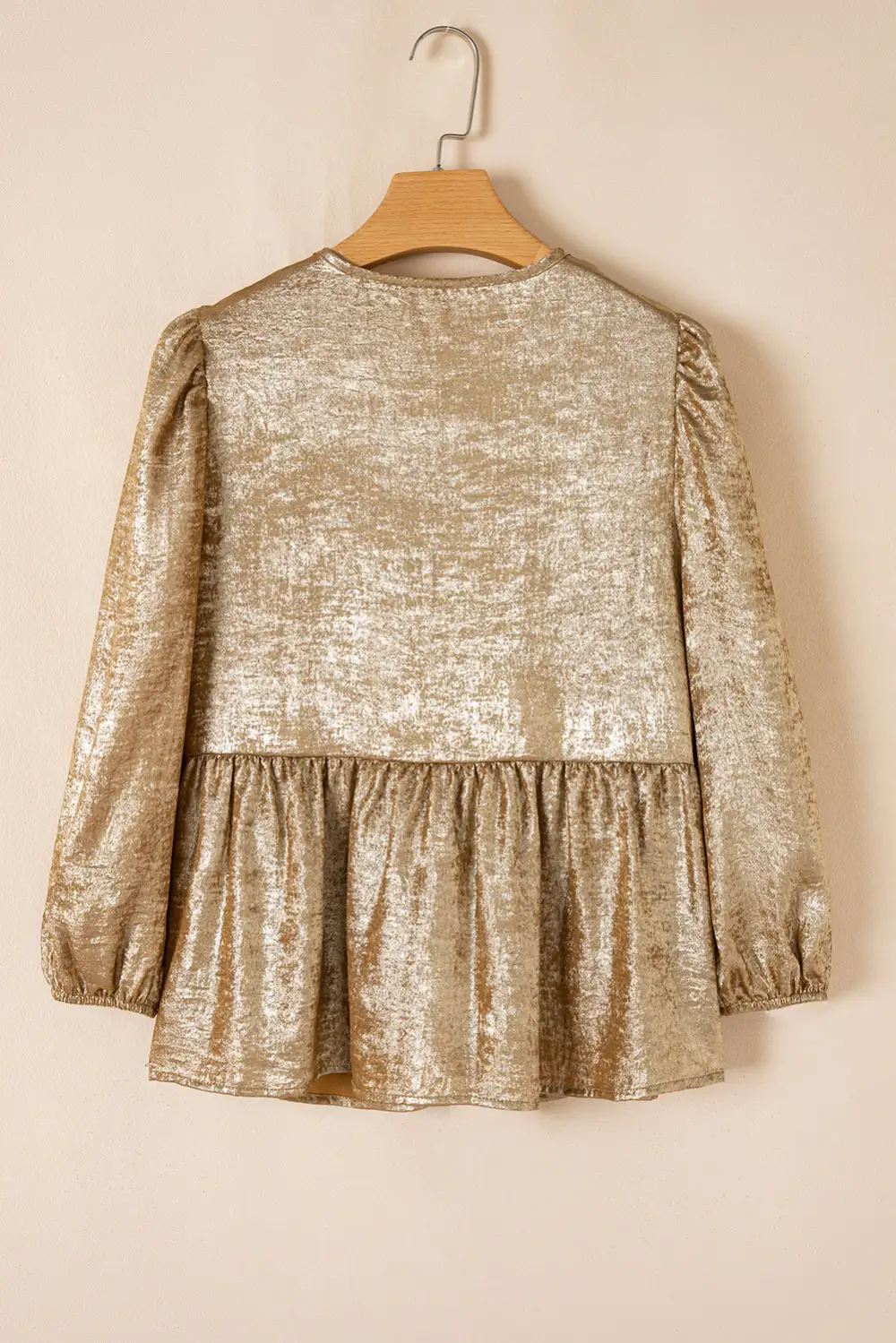Everyday Ruffled Bow Detail Puff Sleeve Blouse