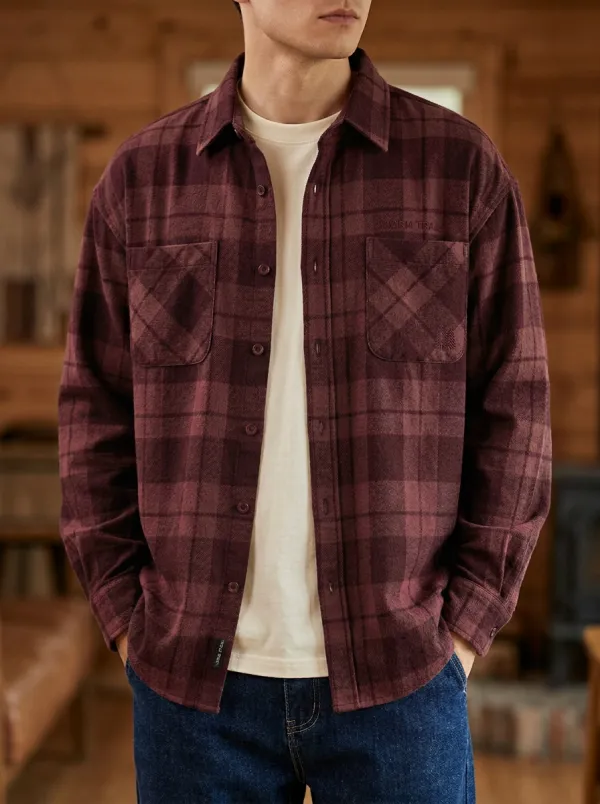 Forest Trail Plaid Button Front Shirt