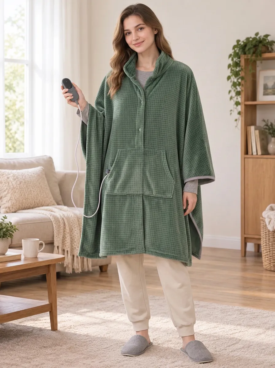 Soft Look Wearable Heated Blanket