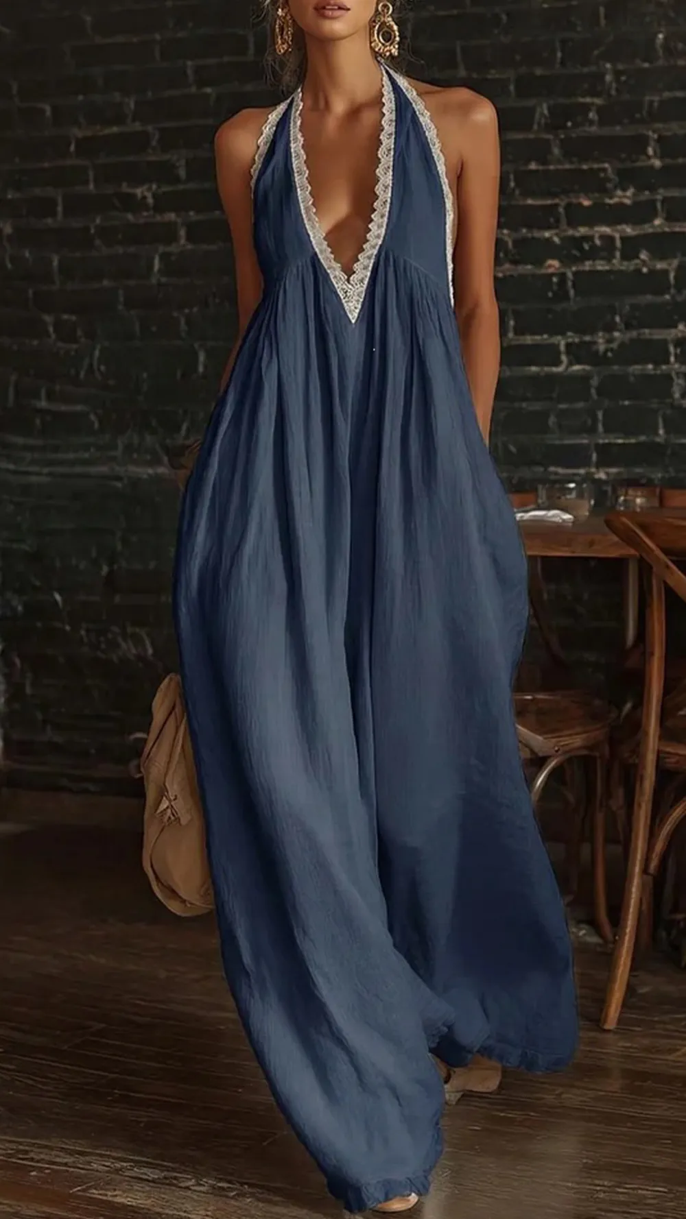 Textured Fabric Jumpsuit