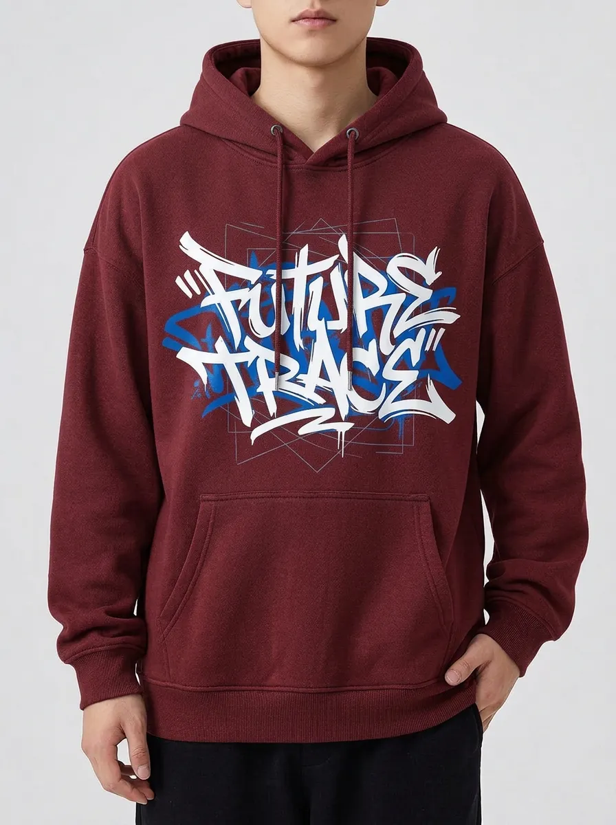 Unisex Future Trace Streetwear Graffiti Hoodie