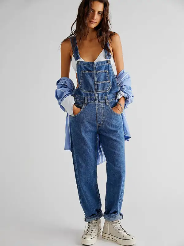 Jumpsuit Loose Overall Trousers Denim Pants
