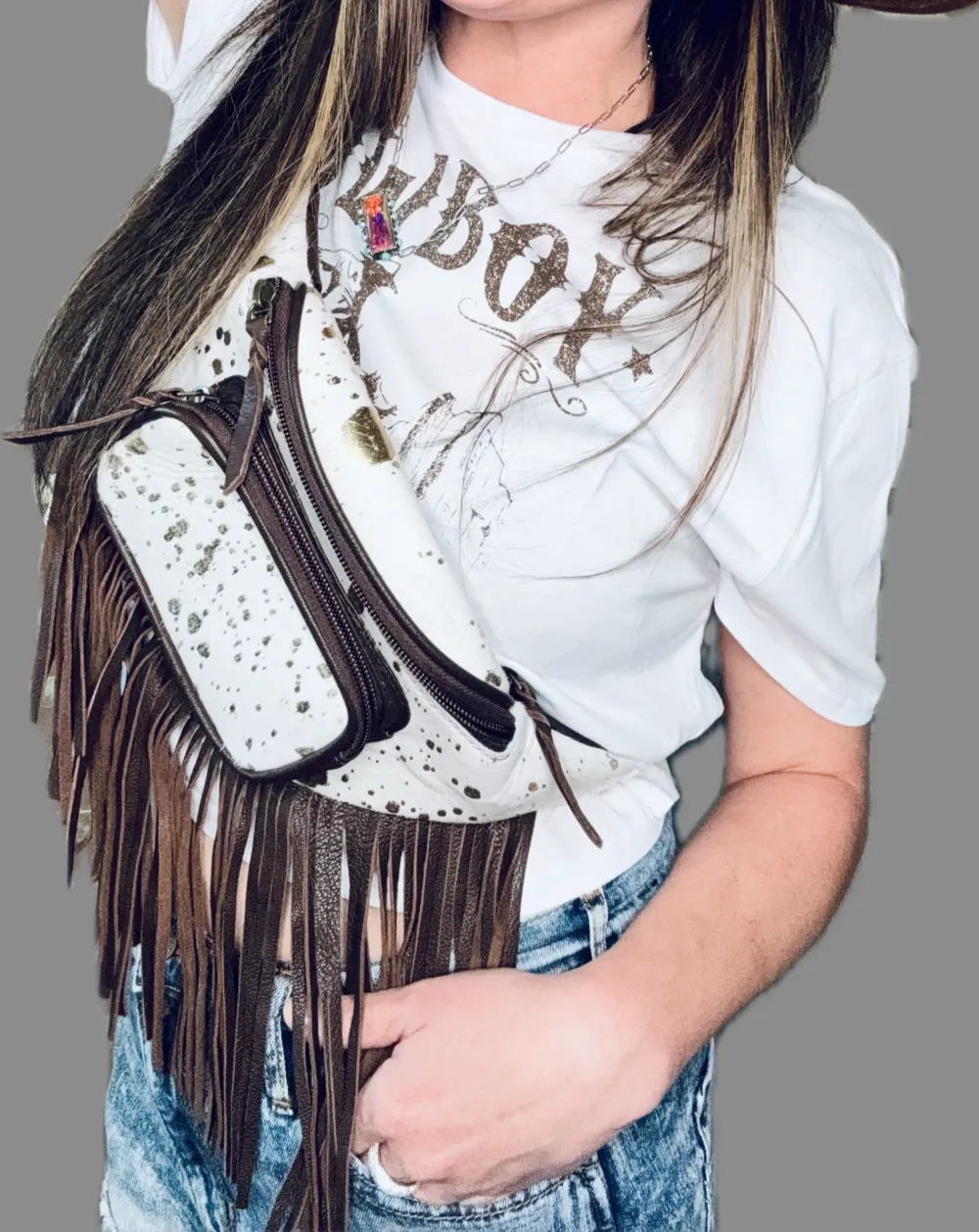 Cowhide Crossbody Bag