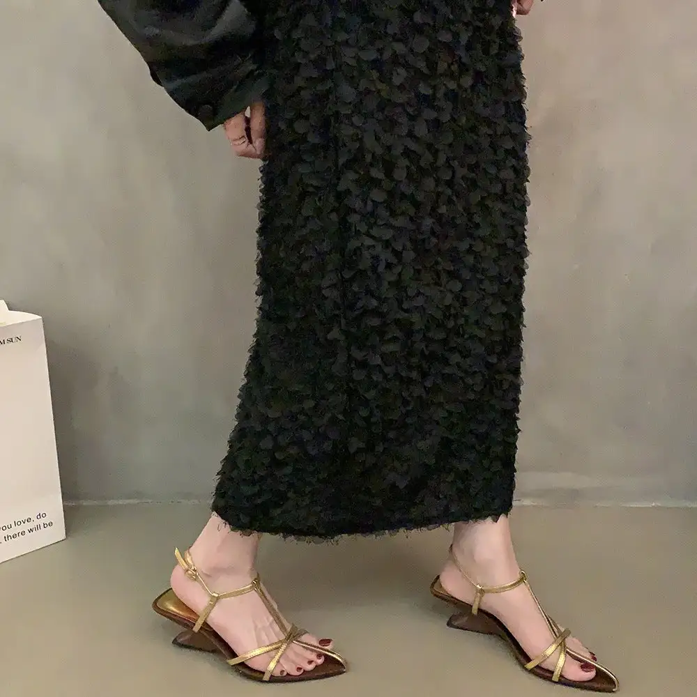 Pointed Toe Wedge Sandals