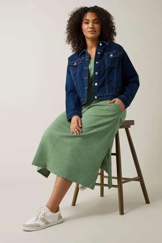 Avocado Green Premium Cotton Dress detail 1