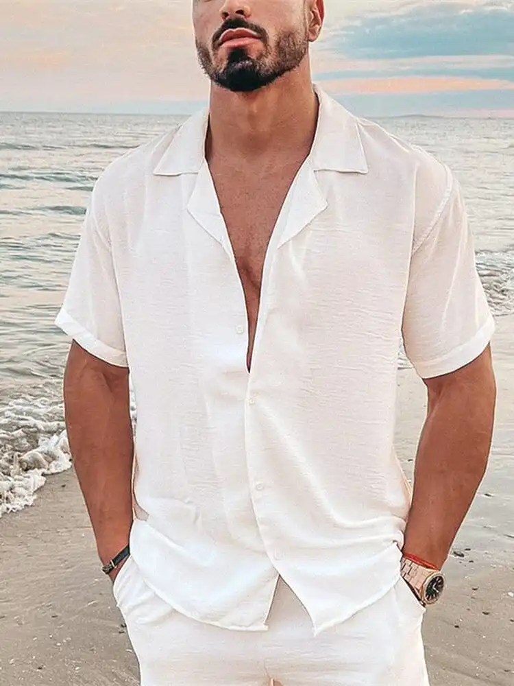 Soft Weave Linen Button Down Shirt