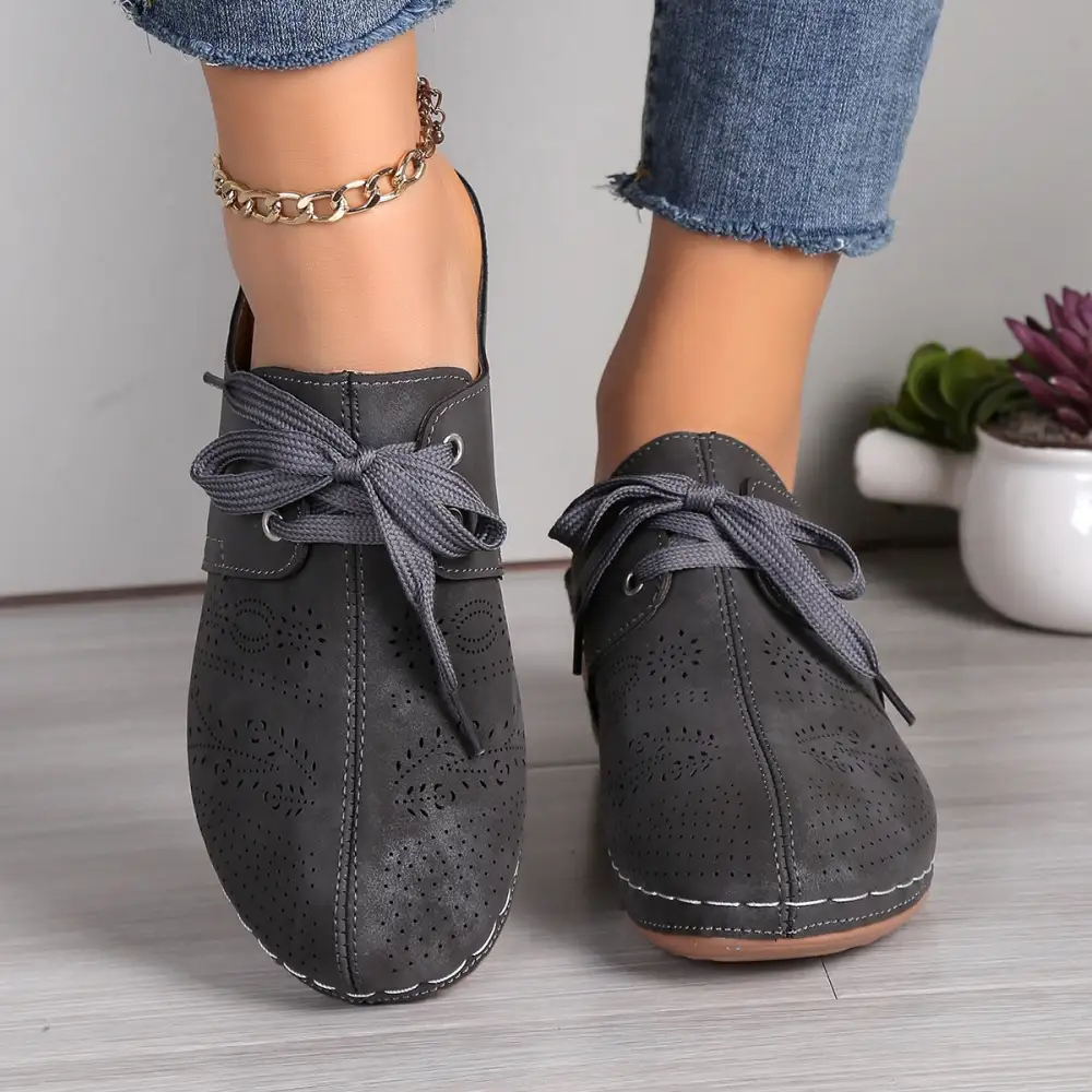 Lace Wedge Sandals