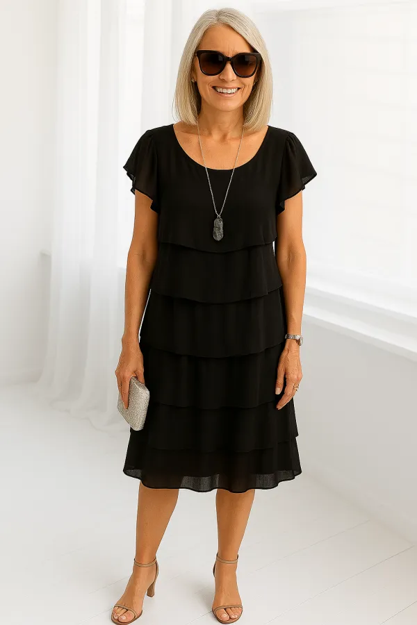  Layered Short Sleeve Dress