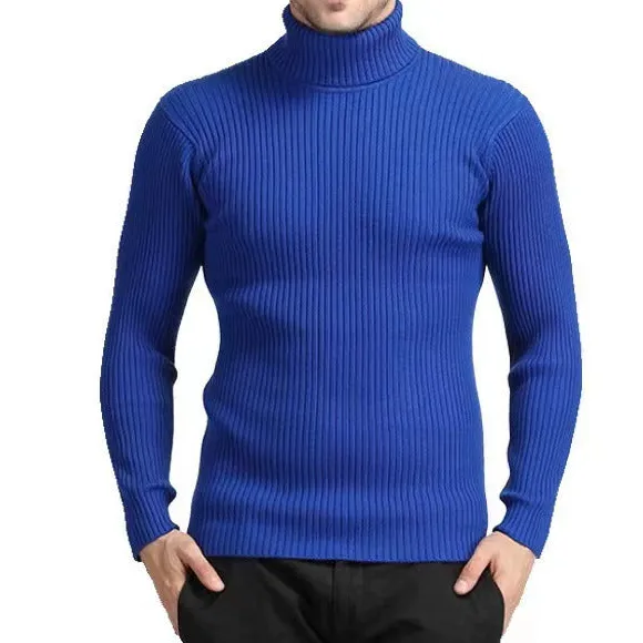 Solid Color Turtleneck Sweater