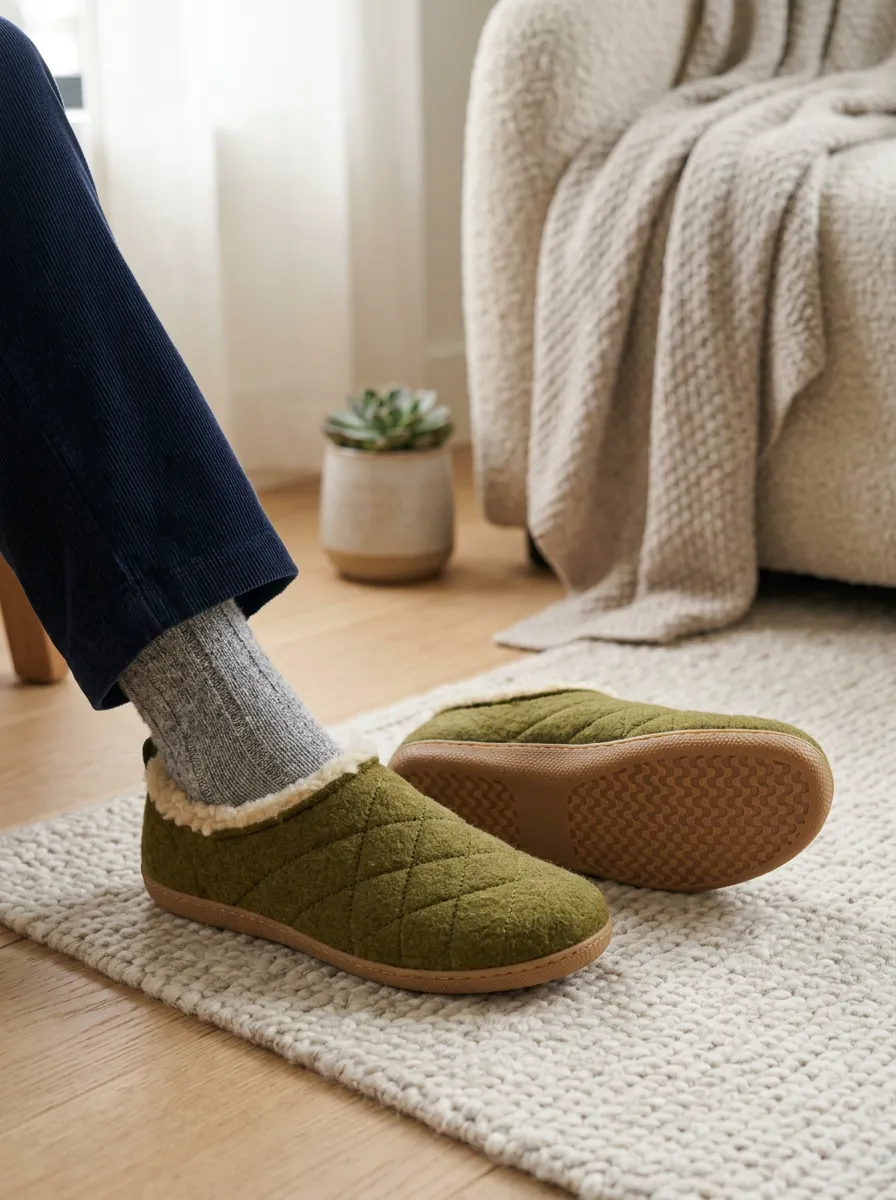 Everyday Quilted Graphic Essential Unisex Warm Wool Shoes