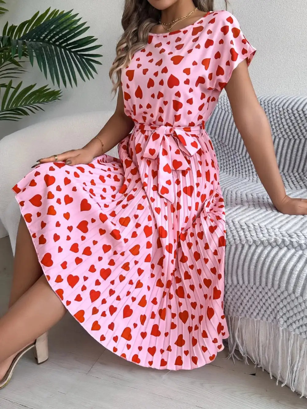 Everyday Tie Detail High Waist Dress