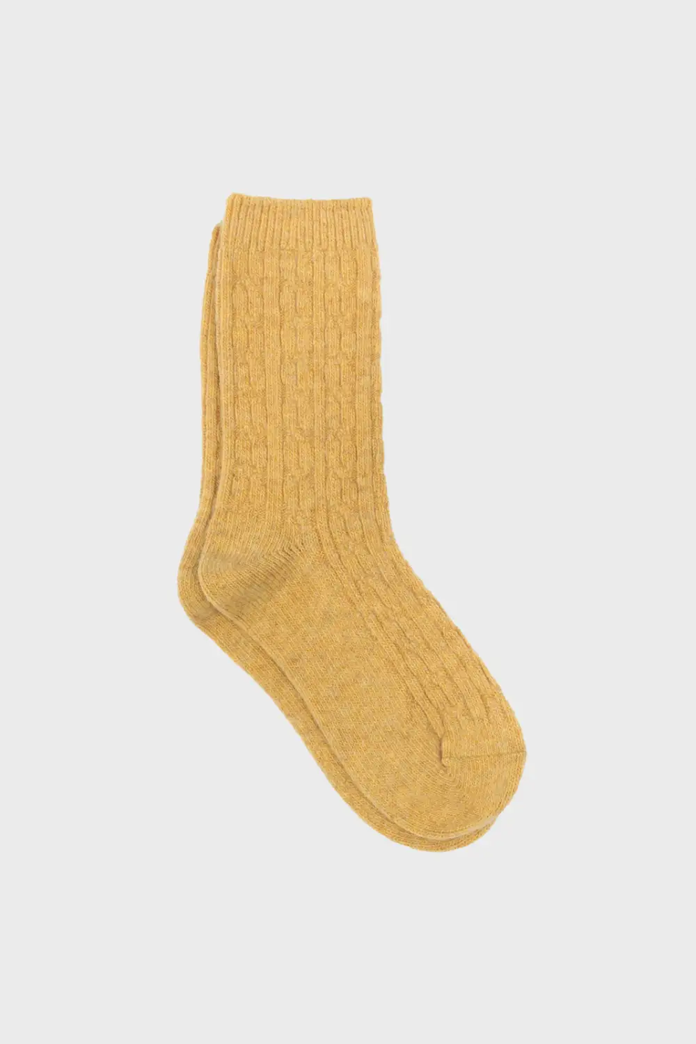 Wool Blend Cableknit Socks