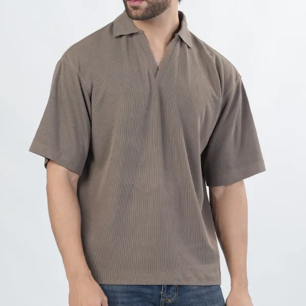 Men's Clean Breathable Polo Collar T-Shirt