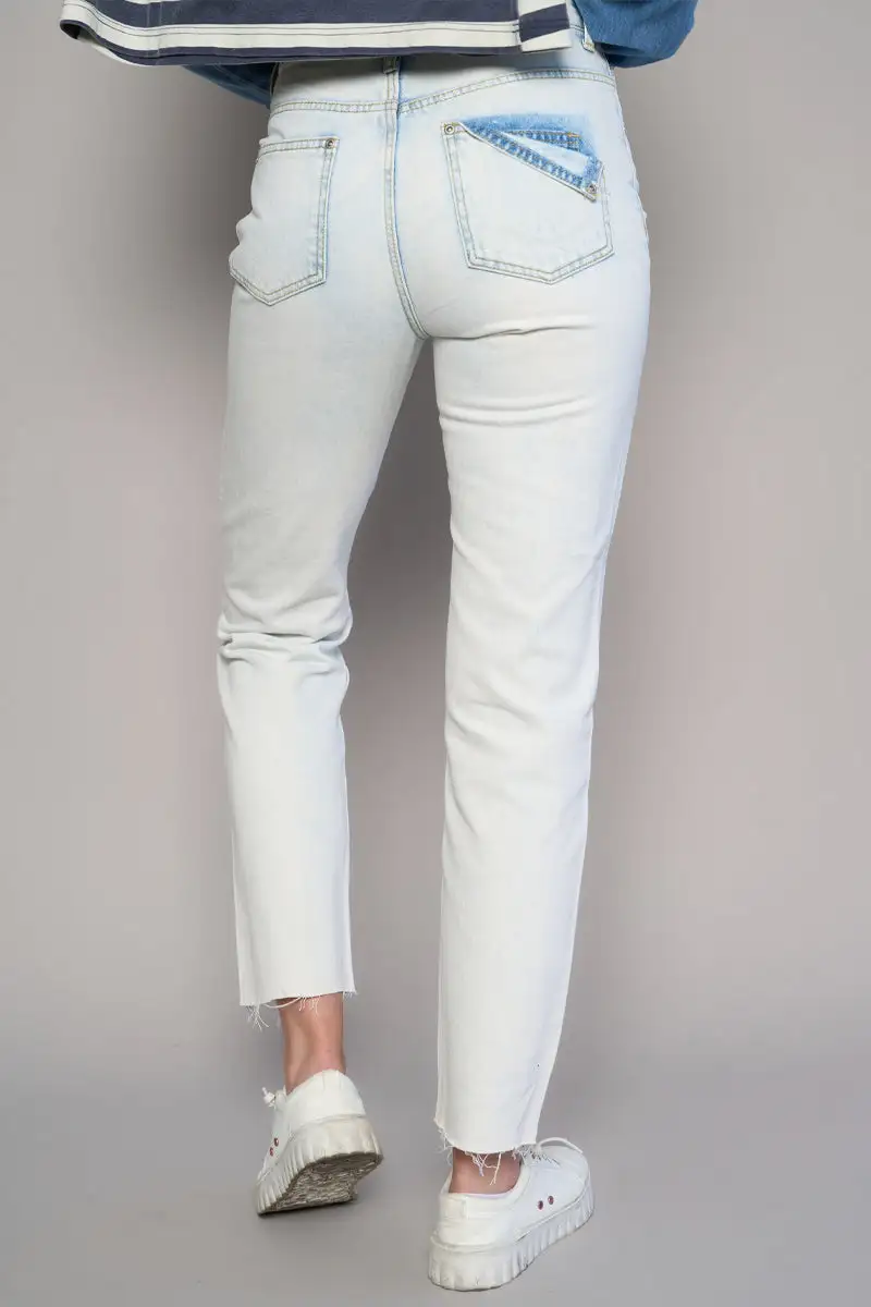 Modern High Rise Ankle Straight Jeans