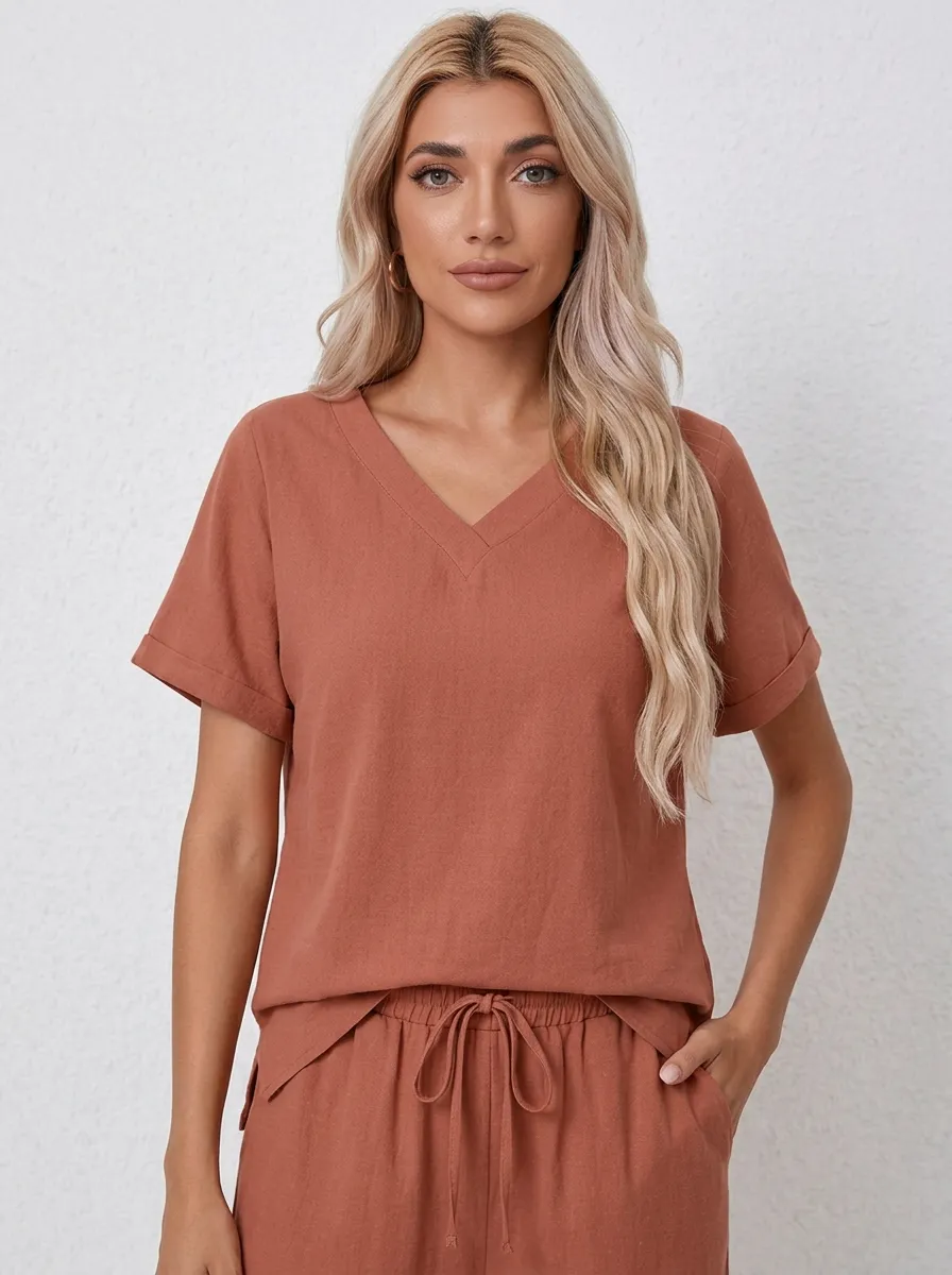 Casual Women's V-Neck Shirt