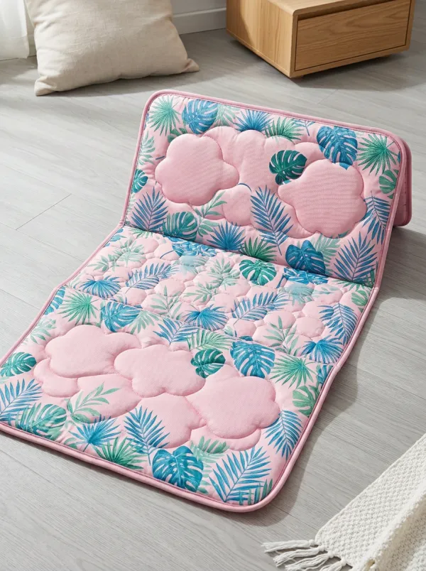 Tropical Leaf Cloud Pattern Pattern Cooling Mat