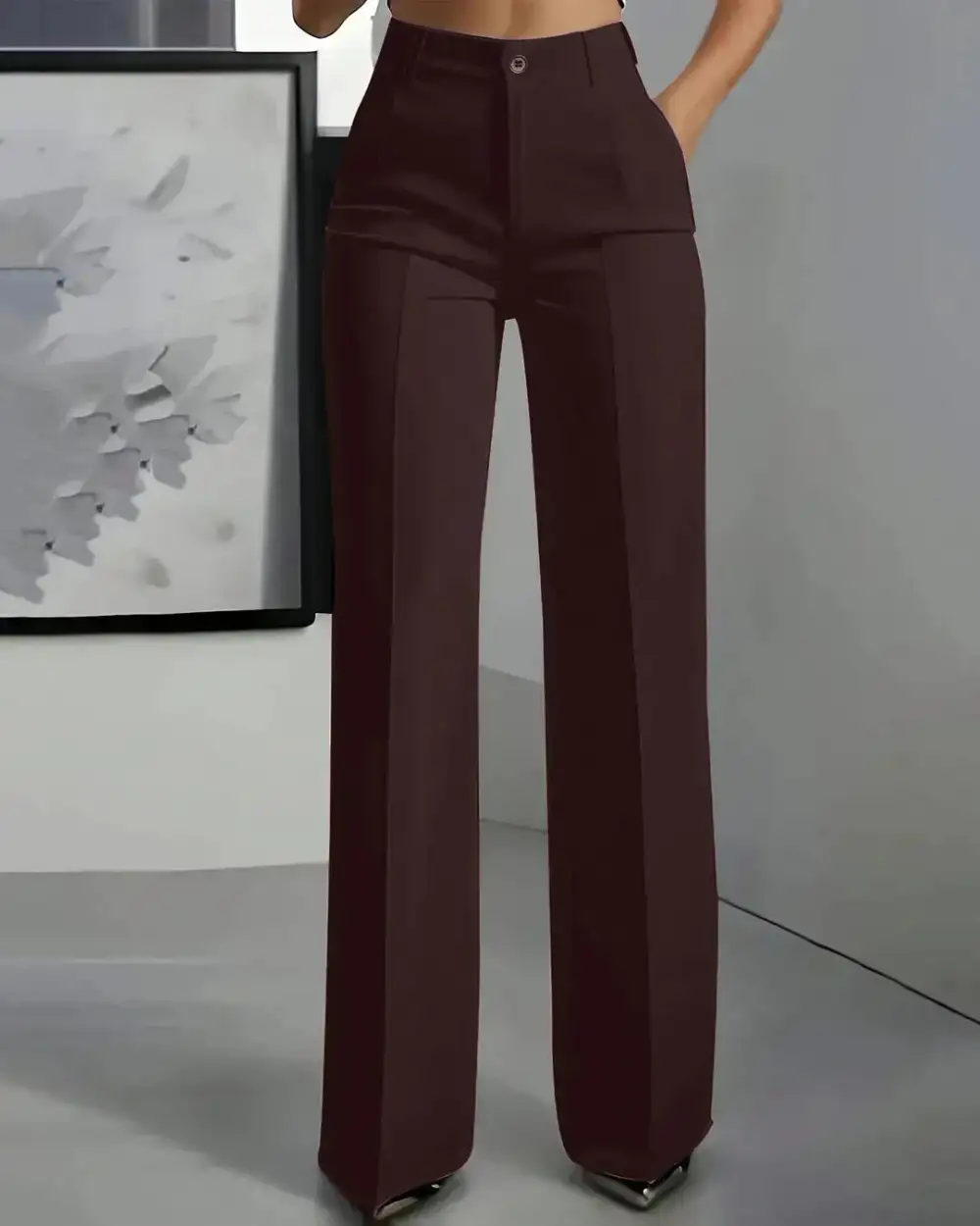 Refined Pocket High Waist Trousers