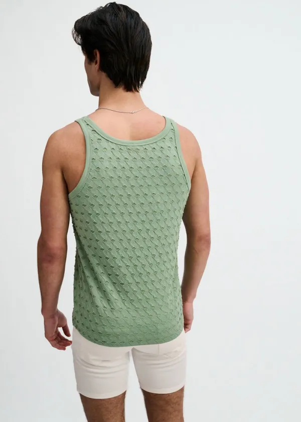Casual Textured Knit Tank Top