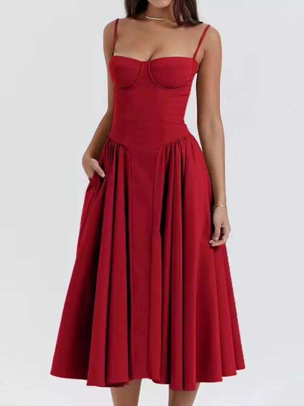 Easy Fit Sleeveless Midi Dress