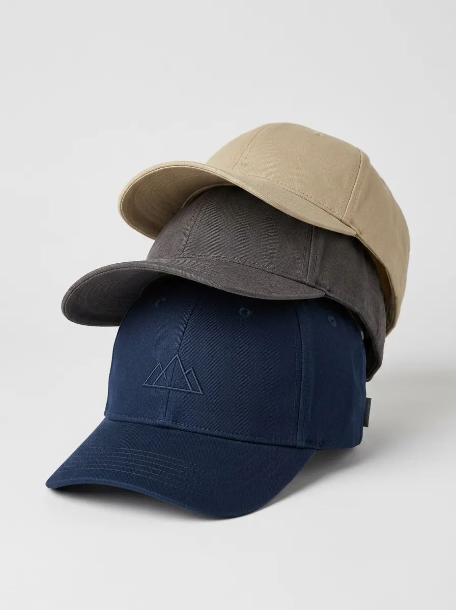 Mountain Embroidered Outdoor Three-Pack Baseball Caps