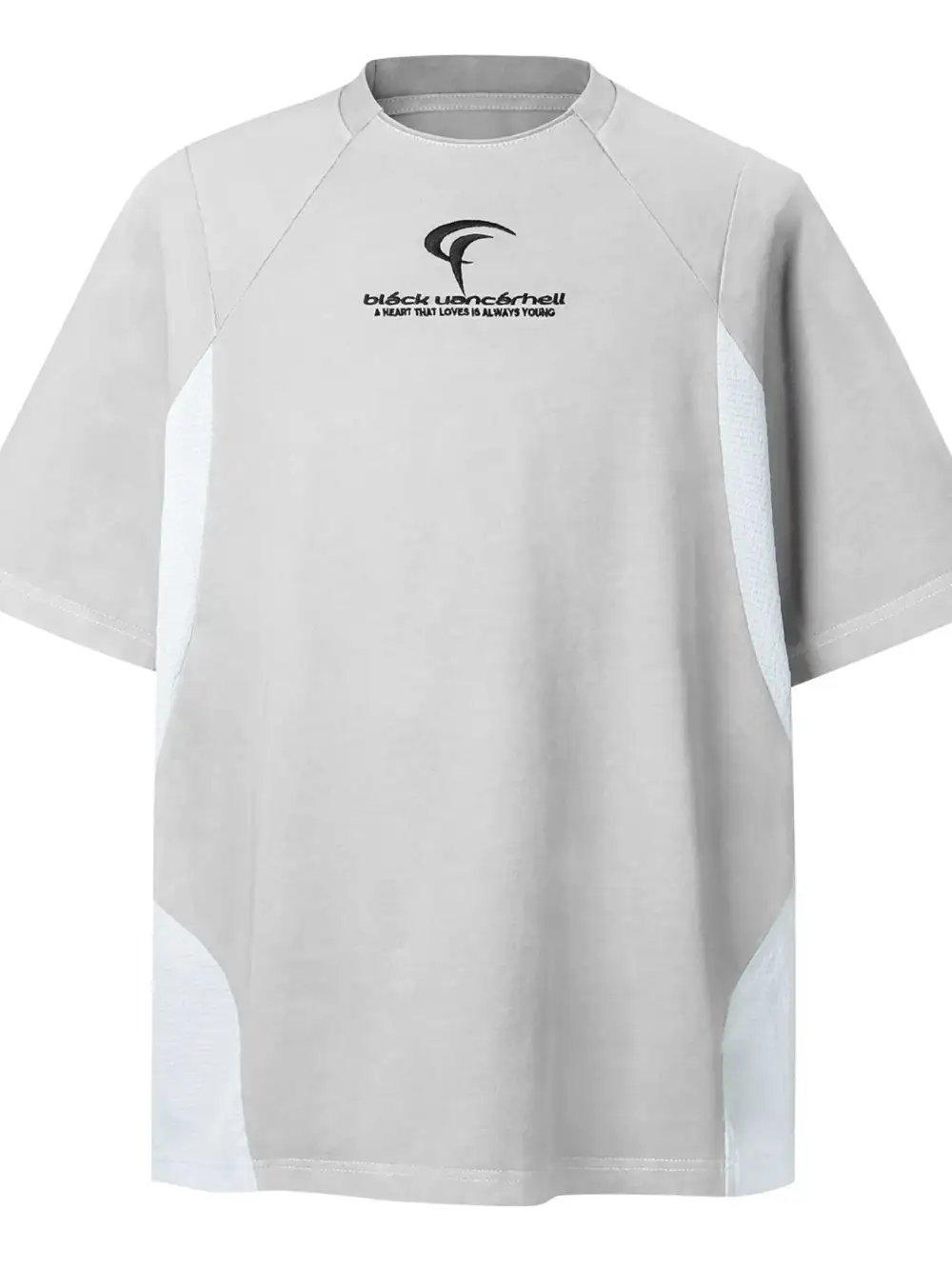 Textured Contrast Detail Crew Neck Short Sleeve Tee