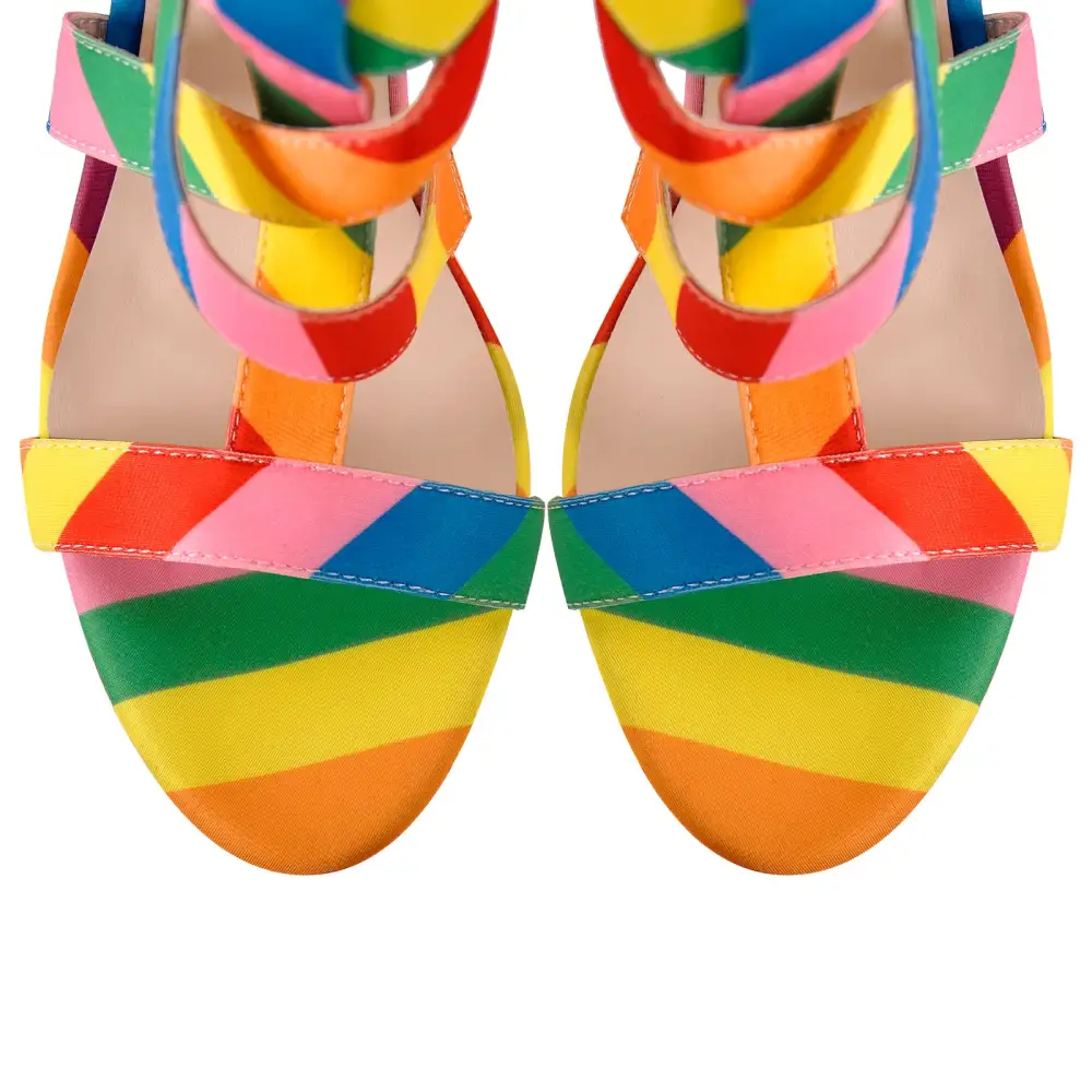 Platform Gladiator Strap Chunky Heel Sandals